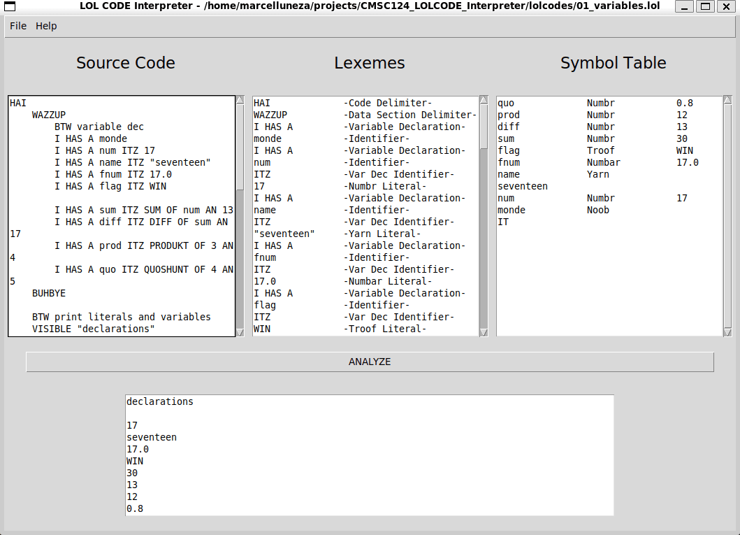 LOLCODE Interpreter detail 2